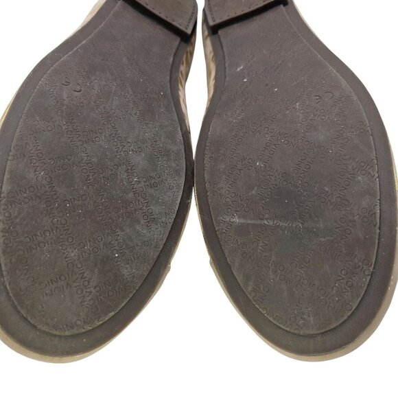 Vionic Minna Leather Toe Cap Ballet Flats Size 10 Aluminum Met Leopard - Picture 16 of 16